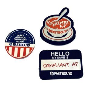 Fastbound Compliant AF Make American Compliant Again Patches Glow in Dark
